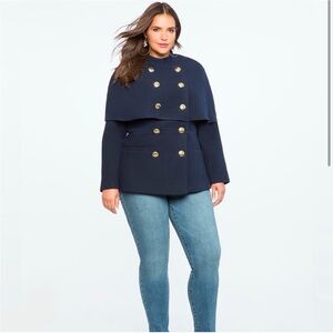 Eloquii Peplum Cape Coat
